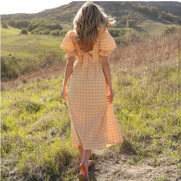 NWT Red Plaid Midi Dress - Picture 6 of 13